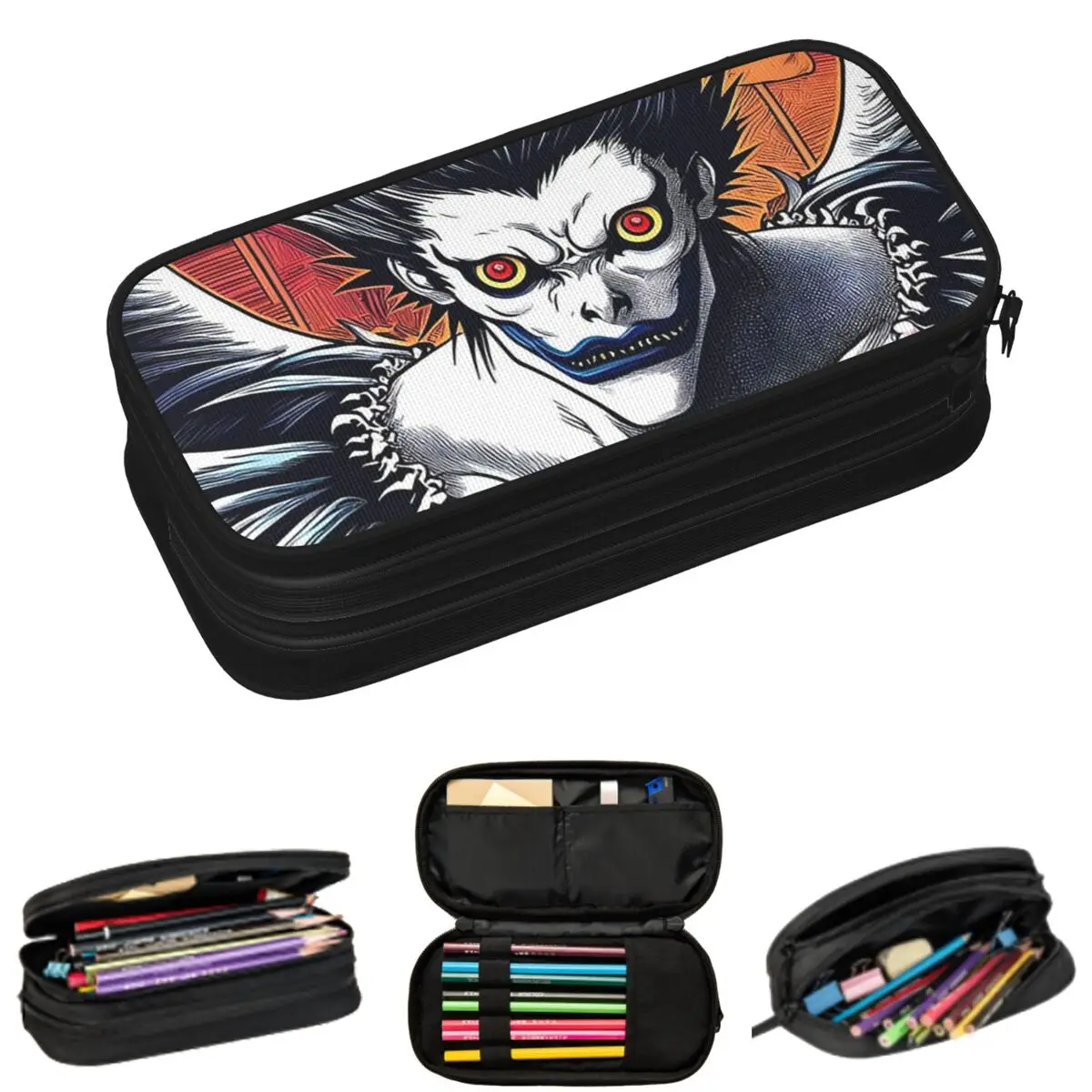 

Пеналы для ручек и карандашей «Тетрадь смерти» с Рюком, аниме-дизайн, для школьников, большая вместимость