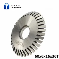 XCAN 1pc Key Cutter 60x6x16mm 36T HSS Single Side Circular Saw Blade for Cutting Car/Door Key Key Duplicator Machine Part 