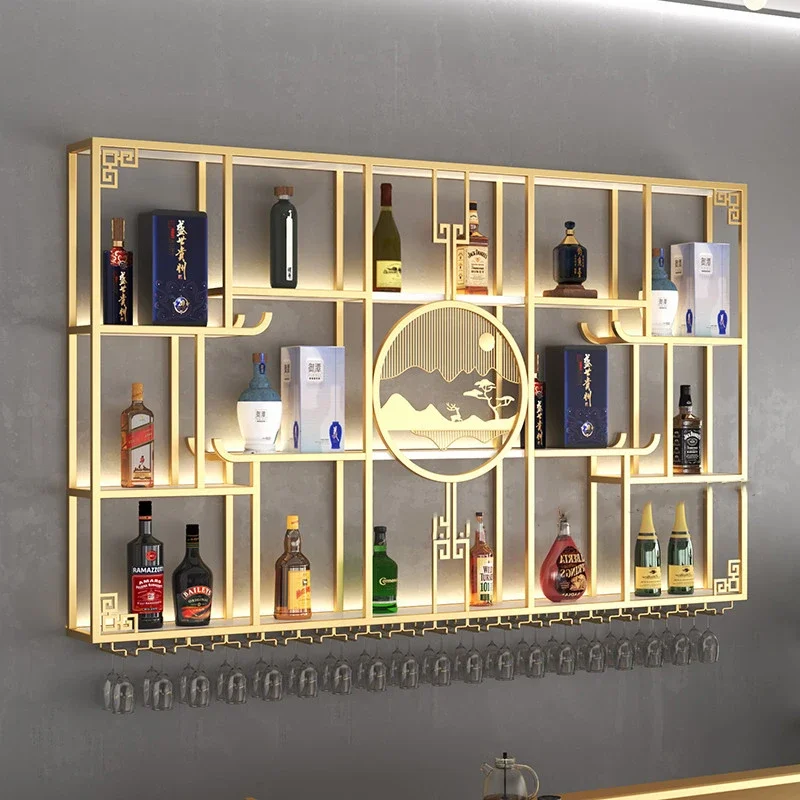 

Small Modern Industrial Bar Cabinet Unique Storage Salon Wine Cabinets Wall Mounted Metal Armario Para Vinos Home Furnitures