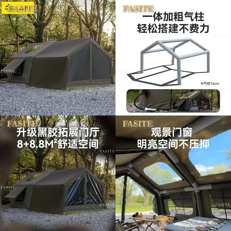 For Automatic Inflatable Tent Warm Thickened Cotton Winter Outdoor Camping Rainstorm Proof Overnight Equipment