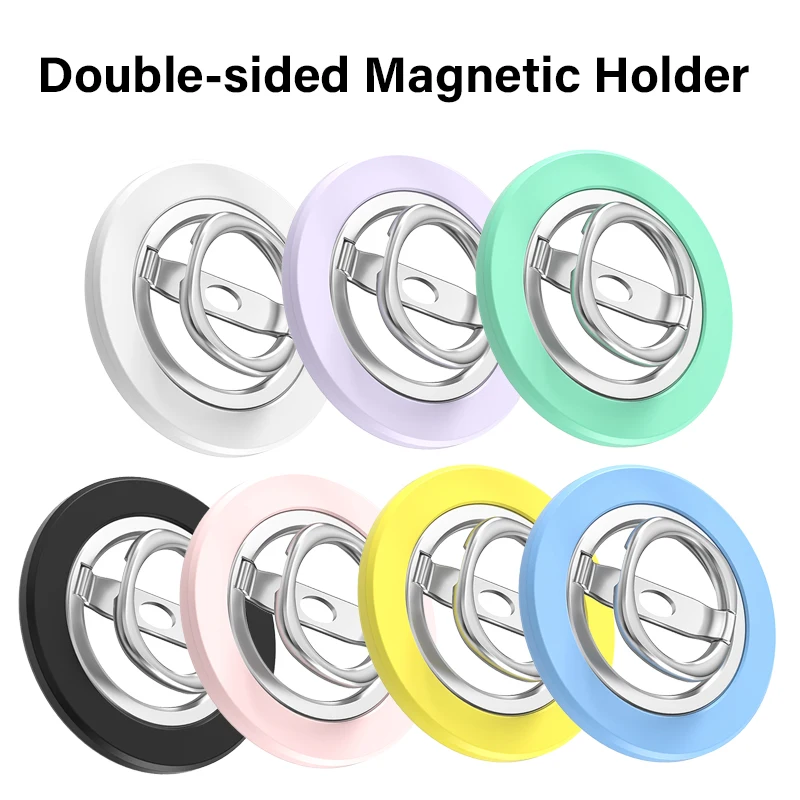Immagine 3: Supporto Magnetico per Telefono con Anello, Impugnatura Regolabile 3-in-1 e Cavalletto per iPhone Serie 15/14/13