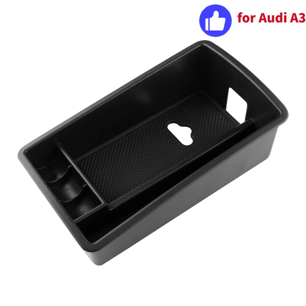 ABS Car Center Console Armrest Storage Box Container for Audi A3 8V 2013 - 2019 Accessories