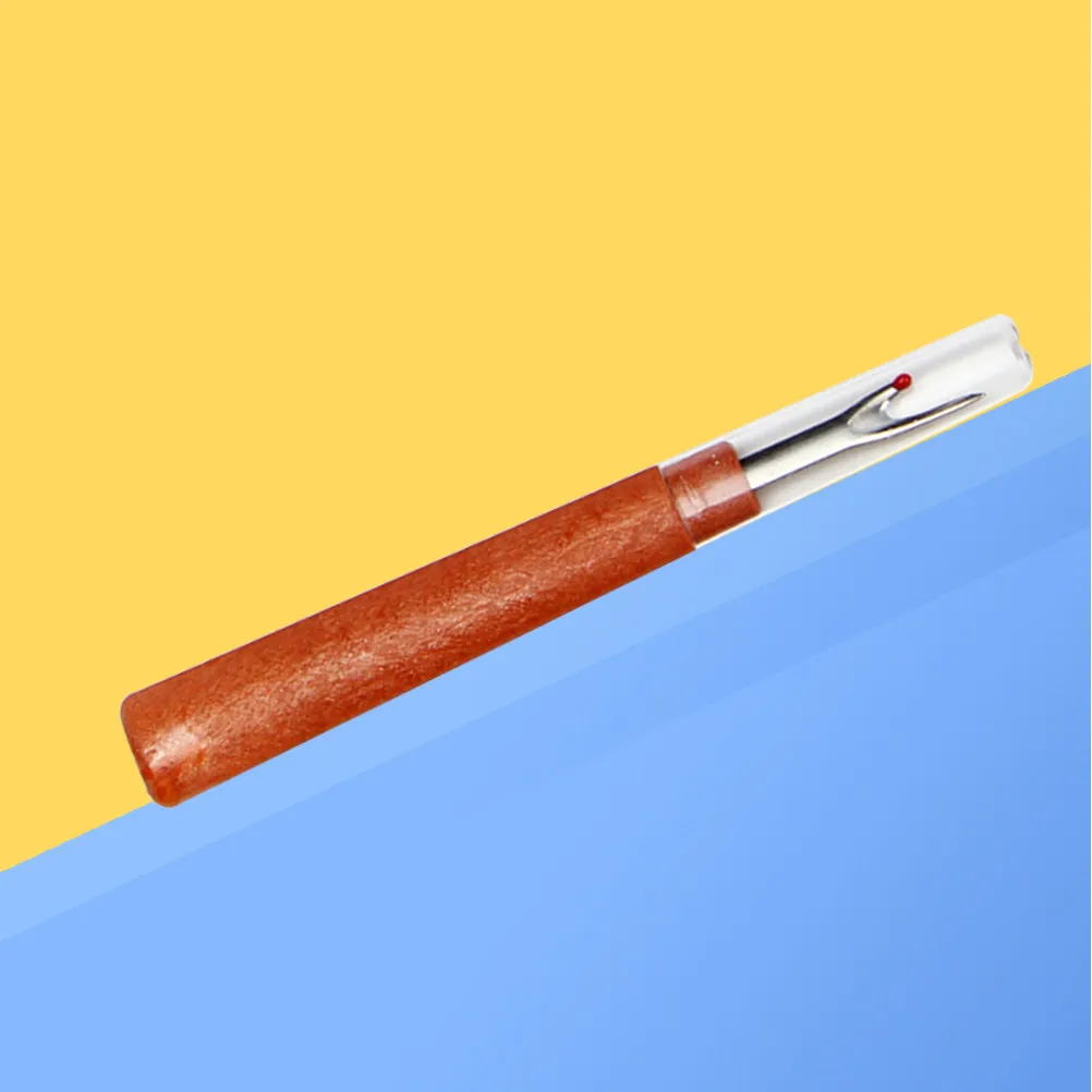 Seam Ripper with Wooden Handle Stitch Unpicker Metal Tool for Removing Hems Seams Quickly Clean Bar on Vacuums