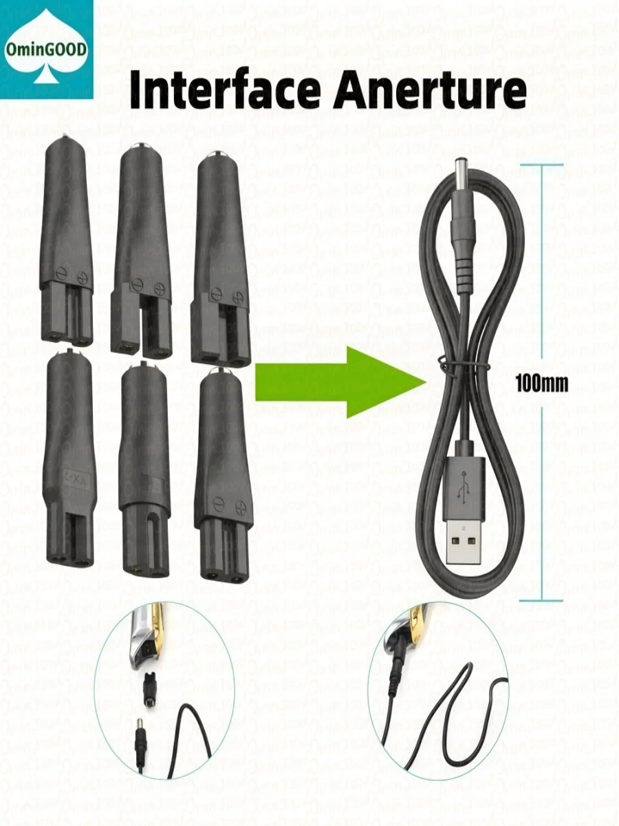 NEUES 8-teiliges Stromkabel 5V Ersatz-USB-Adapter-Ladegerät, geeignet für alle Arten von Haarschneidemaschinen, Bartschneidern und Rasierern