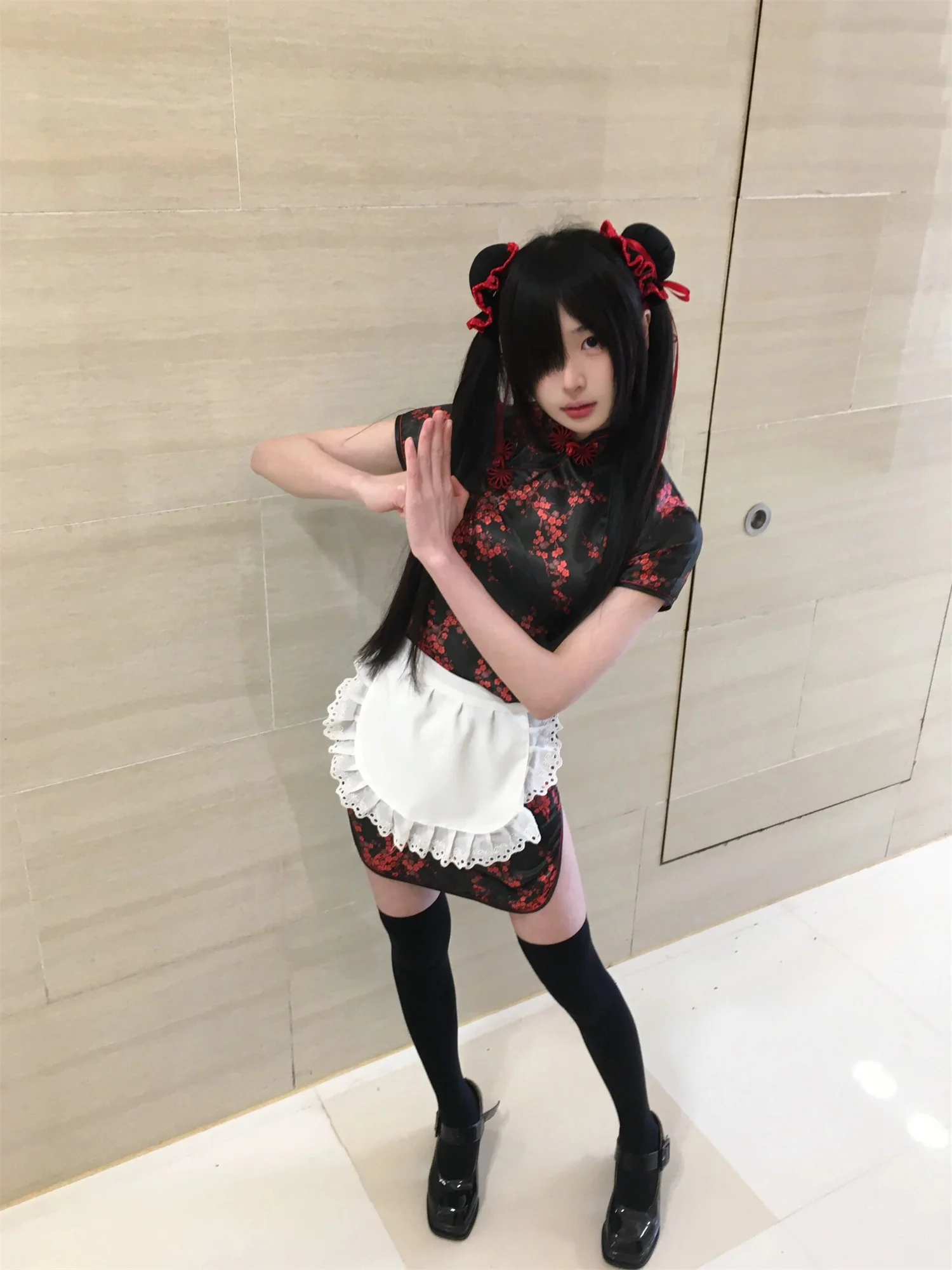 فستان تشيونغسام جديد بالطراز الصيني، زي تنكري للهالوين وعيد الميلاد، تنورة خادمة ناعمة للفتيات، تشيونغسام قصير للارتداء اليومي