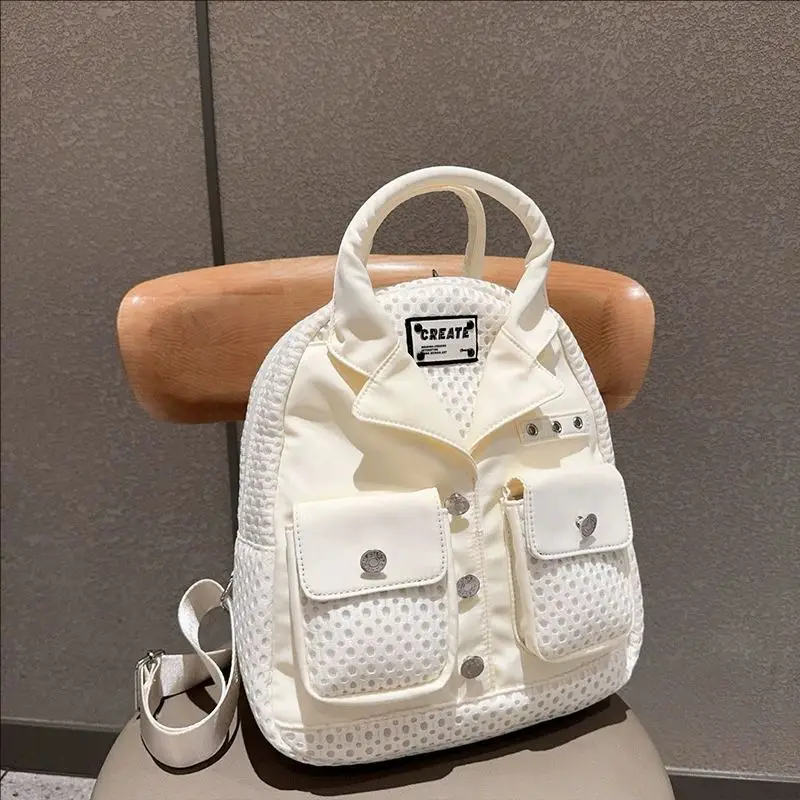Personality Trendy Jacket Design Clothes Shape Women's Mesh Purses and Handbag Crossbody Shoulder Bags Lady's Backpacks