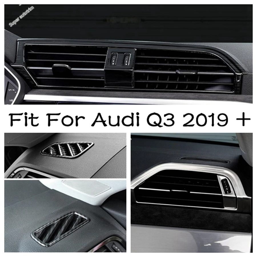 

Front Dashboard Upper Air AC Outlet Vent Cover Trim Black / Silver / Carbon Fiber / Matte Style For Audi Q3 2019 - 2024 Interior