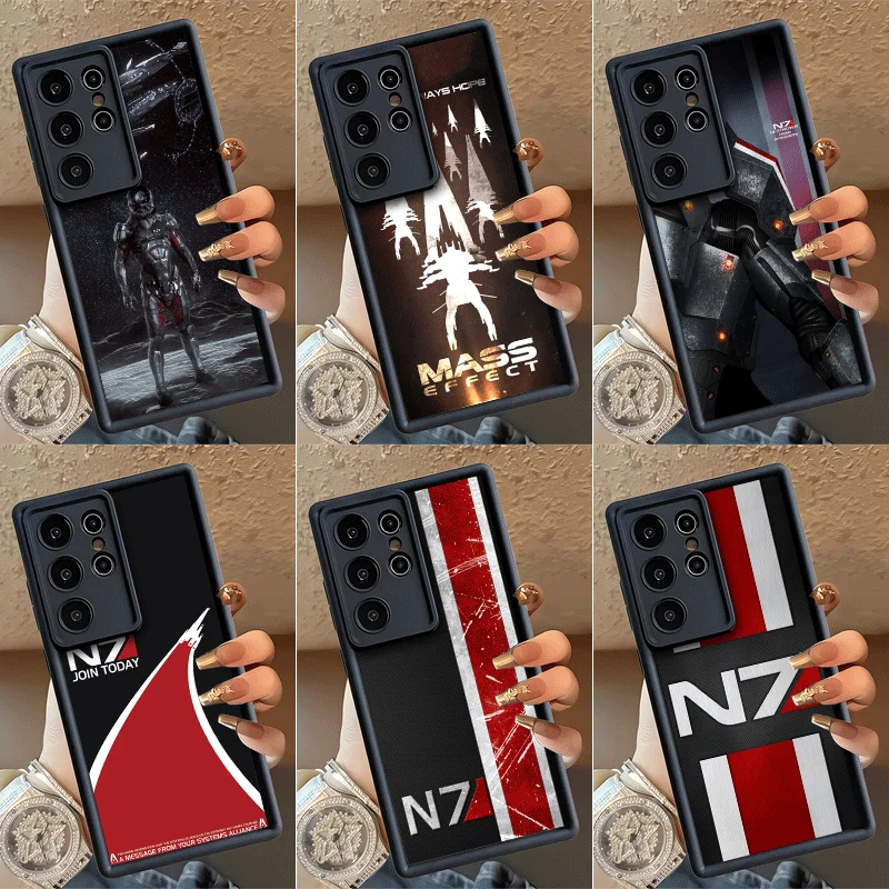 N7 Mass Effect Shockproof Phone Case For Samsung Galaxy S23 S24 S25 S26 Ultra S21 FE S20 Plus 5G Silicone Cover