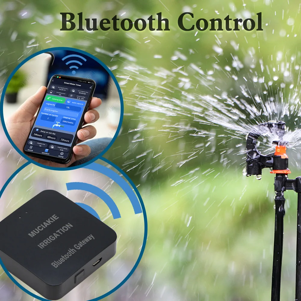 WIFI Bluetooth Garden Watering Timer Automatic Irrigation Gateway Controller Mobile Google Assistant Smart Remote Sprinklers