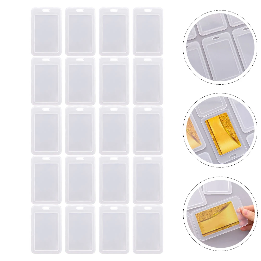 

30 Pcs Bus Card Holders Protectors for Businessmen Credit Sleeve Office Plastic