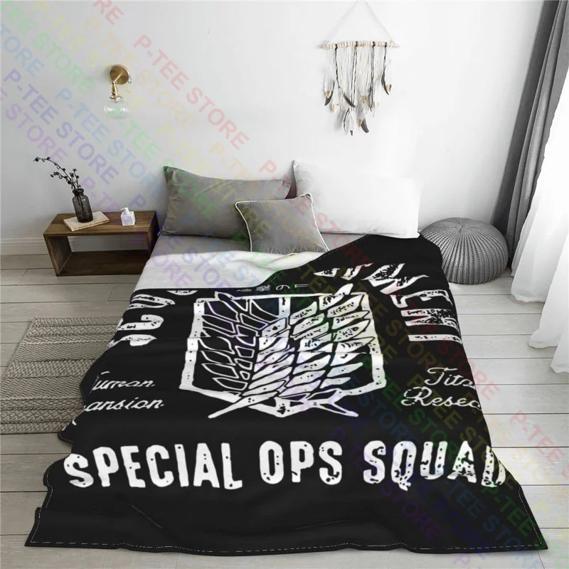 Attack On Titan Scout Regiment Special Ops Squad Blanket Thick Classic Dual Purpose Bedding Supply Sleeping Sheets