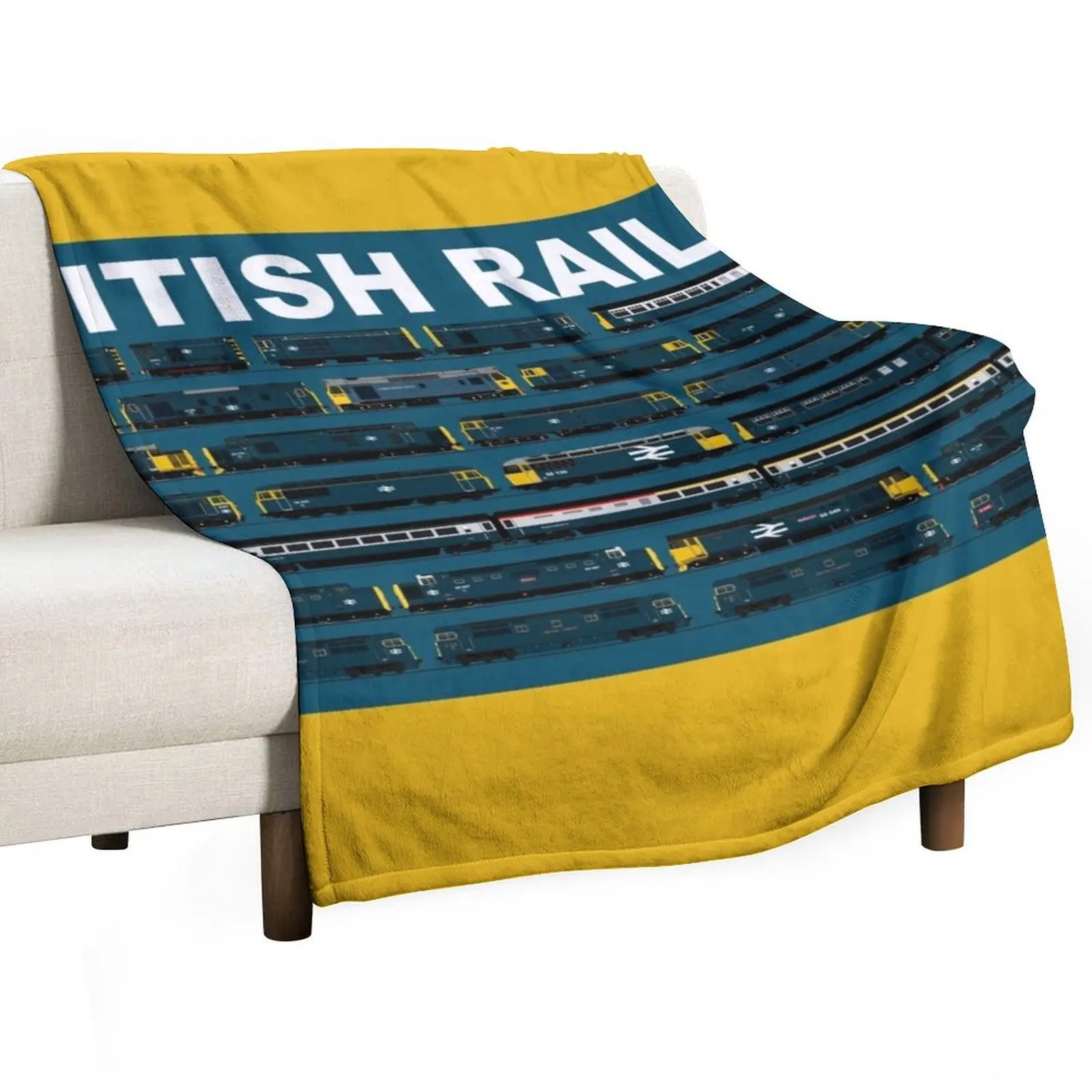 

British rail trains Throw Blanket Year Round Soft Comfortable Blanket for Home