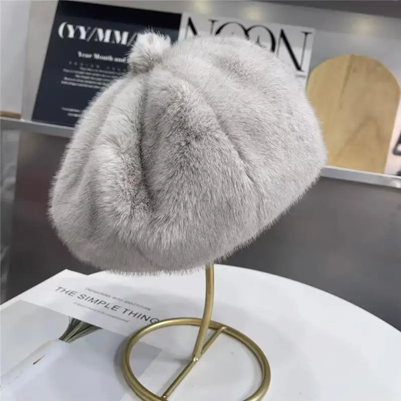 

Ретро берет, осенне-зимняя женская британская Хепберн, стильные шапки художника, толстые теплые шерстяные шапочки с тыквой, кепка