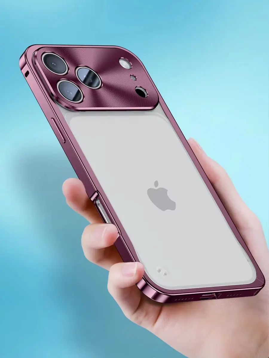Magnetyczne etui na telefon z metalową ramką do iPhone 17 18 Pro Max, aluminiowa klamra, pokrowiec na telefon kompatybilny z Magsafe, matowy panel tylny z PC. — zdjęcie produktu 7