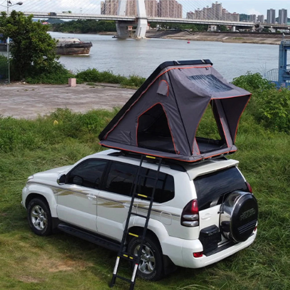 

Hard Cover Roof Top Tent 1-3 Person Light Shell Camping Outdoor Car Rooftop Tent Triangle Type of Car Roof Top Tent