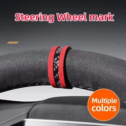 Car Steering Wheel Top Marker For BMW F30 F20 G20 F10 1 2 3 Series Center Line Red Marking Super Suede Decoration Accessories