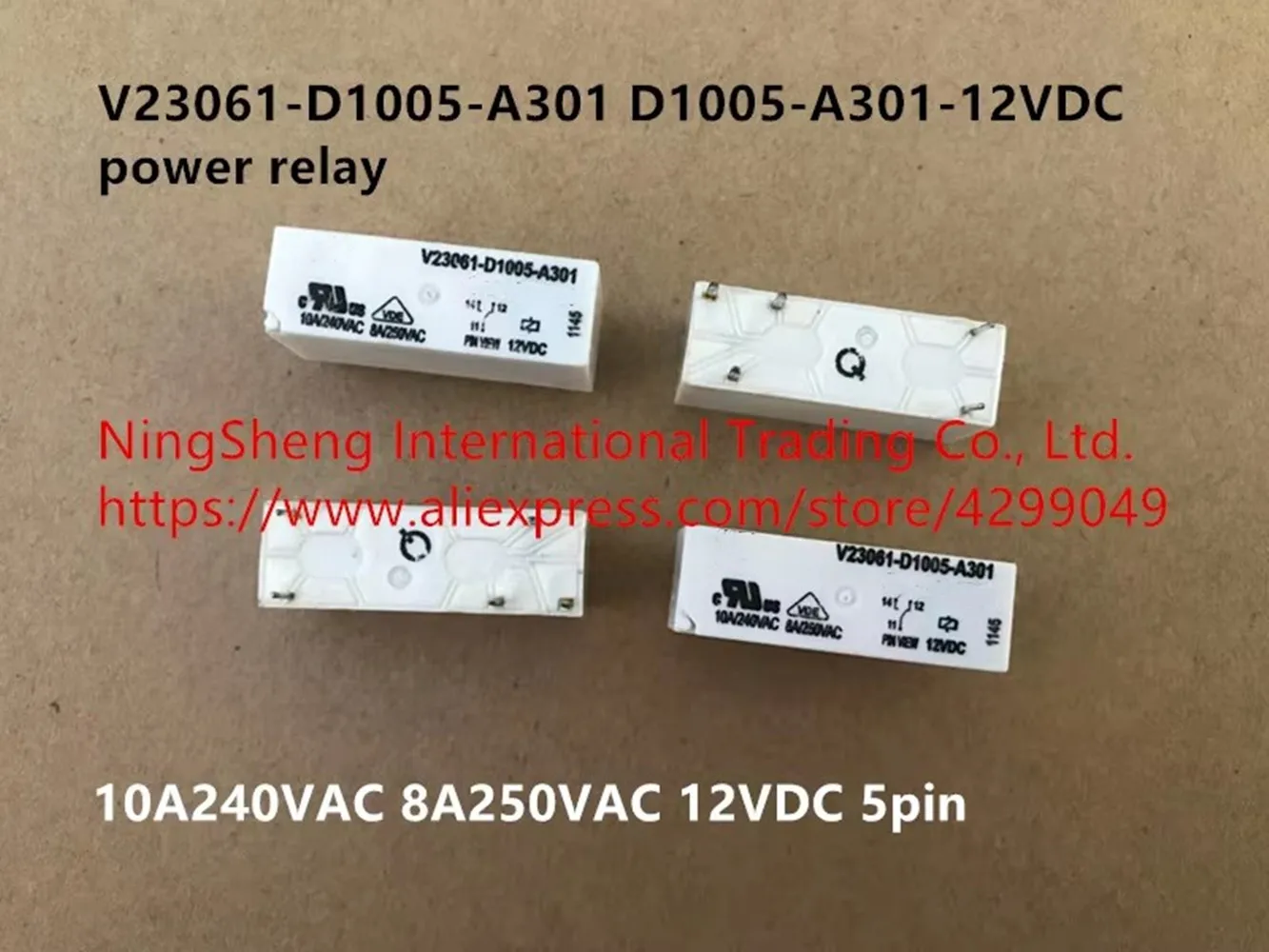 

Original new 100% V23061-D1005-A301 import D1005-A301-12VDC power relay