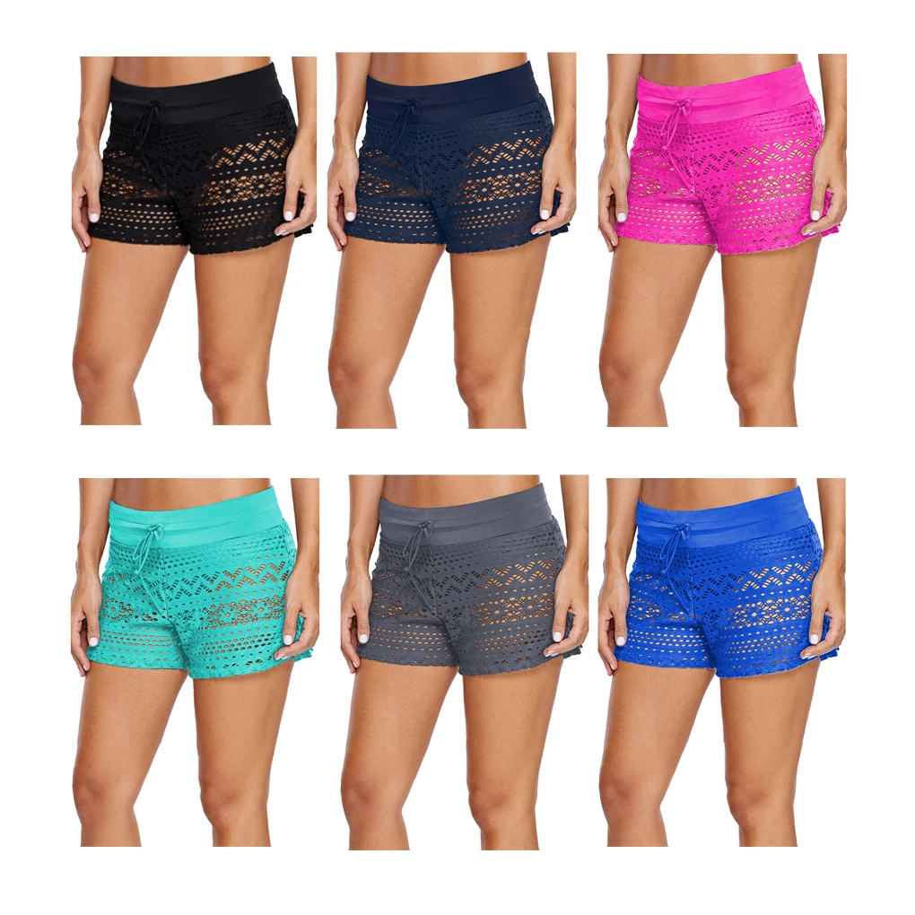 Bottom Ladies Black Lace Shorts Fashionable Wear-resistant Swim Trunks Briefs Swimwear Reusable Sexy Bikini Swimsuit