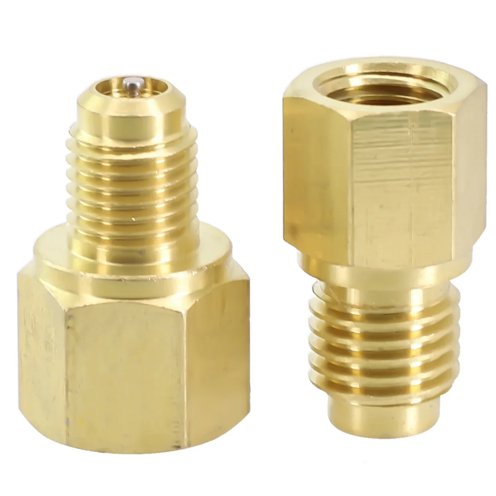 Reliable Connection R12 to R134a R134a to R12 Adapter 1/4 SAE Female Flare 1/2 ACME Male Valve Kit Accessories