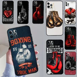 Boxing Gloves Cover For iPhone 12 11 13 14 15 Pro Max Mini 8 7 Plus SE 2022 2020 XS Max X XR Phone Case