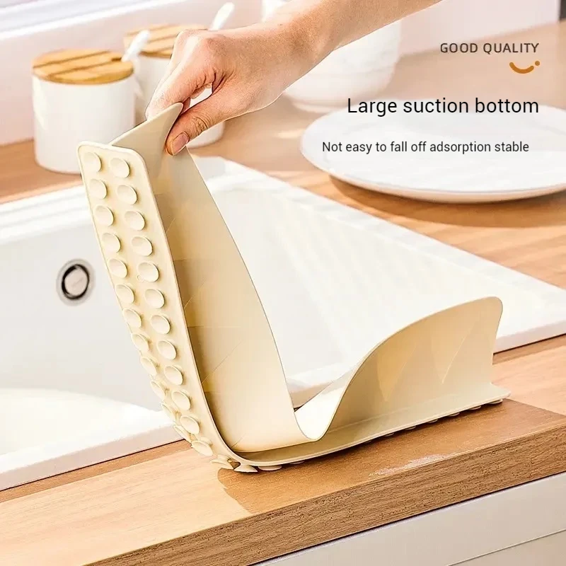 Water Blocking Board Household Sink Waterproof Partition Bathroom Sink Protective Clothing Splash Proof Faucet Silicone Baffle