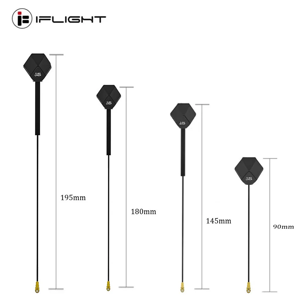 IFlight Albatross V2.1 5.8GHz 2.4dBi Antenna UFL LHCP RHCP 90mm/145mm/180mm/195mm for FPV Racing Drone Part