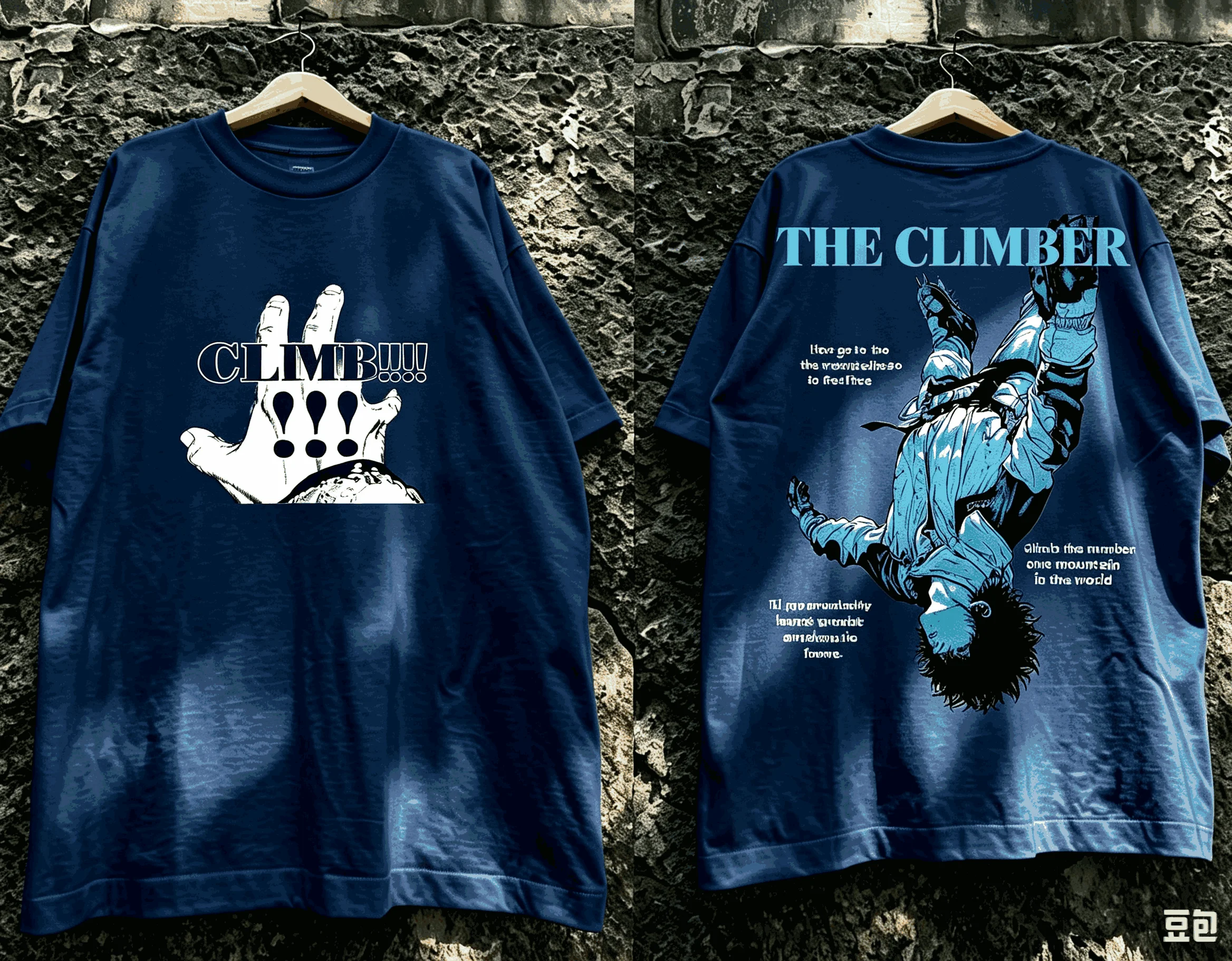 The Climber T-shirts Vintage Oversized Unisex Hip Hop Street T Shirt Casual Loose Streetwear Trendy Cotton high quality soft tee