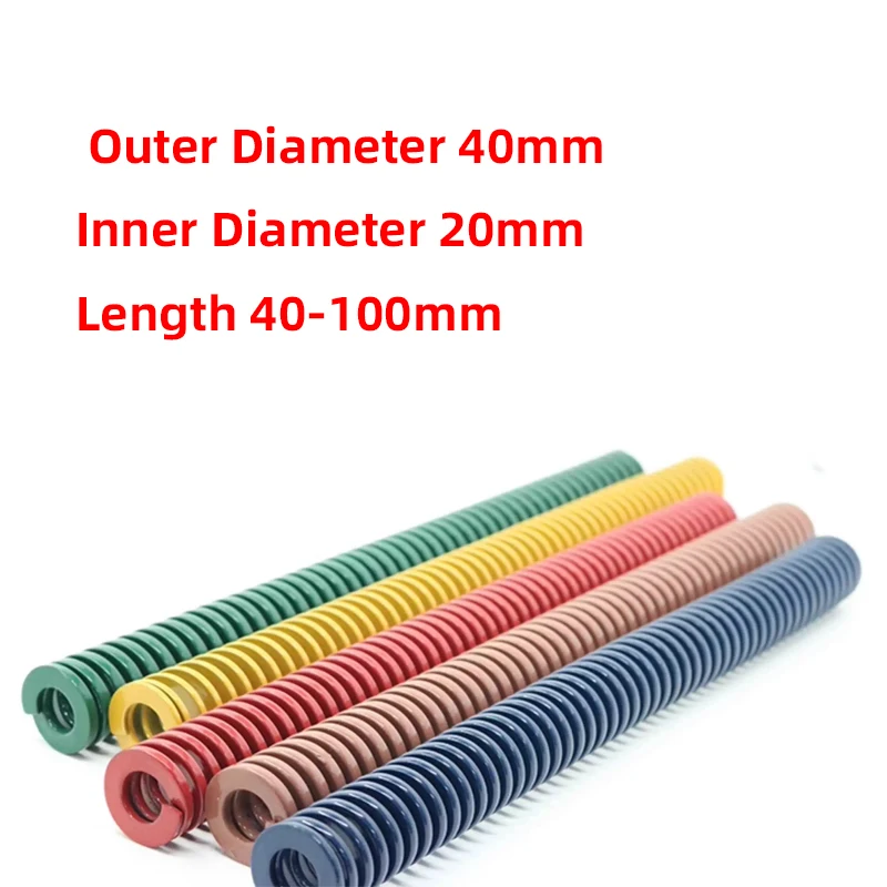 

Creamily 1Pcs Die Mould Spring Spiral Stamping Compression Spring Outer Diameter 40mm Inner Diameter 20mm Length 40-100mm