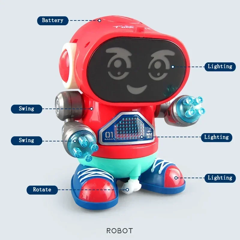 Children Electric Dancing Robots for Kids Light Music Early Education Electronic Pets Toddlers Toys Boy Girl Baby Learn to crawl