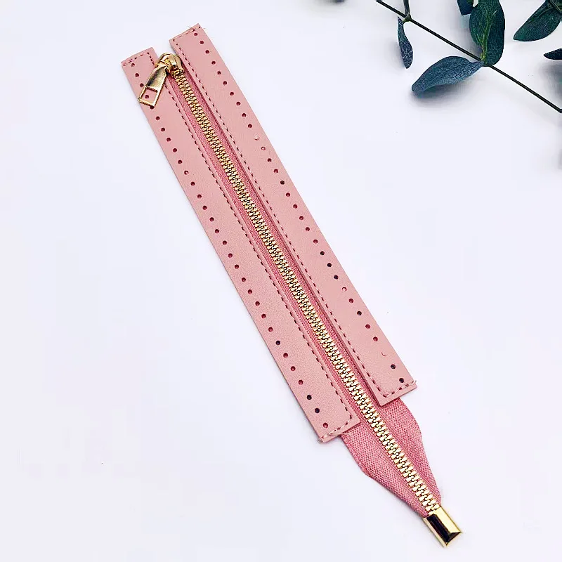 24cm DIY Handmade Bag Zipper Accessories 6-Color DIY Handmade Bag Zipper 24cm Pu Metal Zipper Woven Bag Accessories