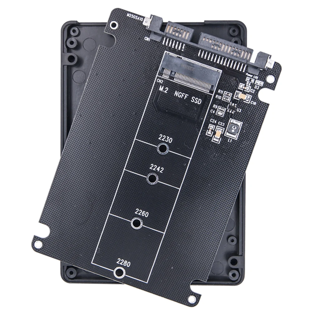 M.2 NGFF SSD To SATA3 External Hard Drive Box 6Gbps Converter Adapter Card Dual-Use M.2 NGFF To SATA3.0 Adapter Card for PC