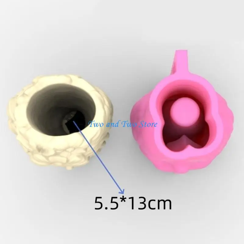 

HX6F Concrete Vase Silicone Molds DIYs Flowerpot Mould Ornament Making Flower Girl