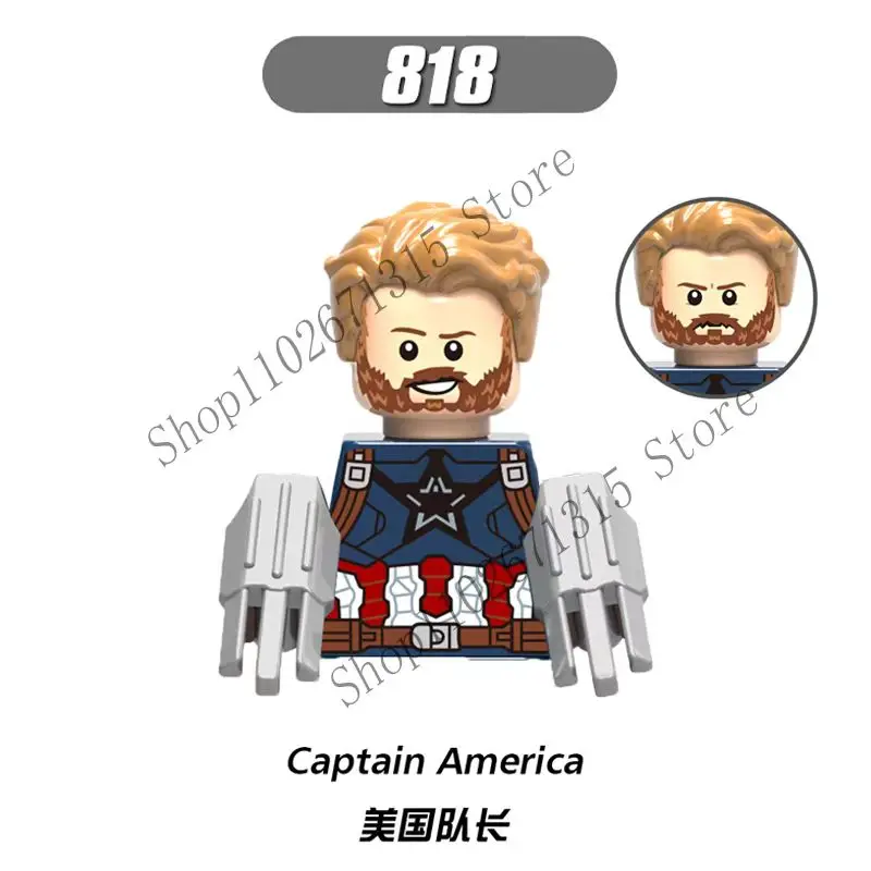BEAST KINGDOM Iron Man Spider-Man Captain America Loki Bausteine Cartoon-Charaktere Geburtstagsgeschenk Spielzeug für Kinder