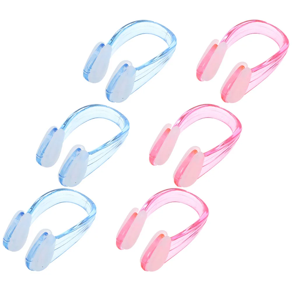

6 Pcs Waterproof Nose Clip Swimming Swimmers Silicone Pegs Accessories for Adults Portable