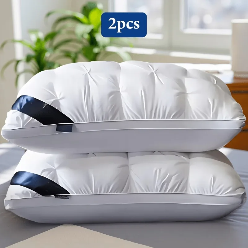 2pcs Ultra Soft And Breathable Polyester, Sleep Massage Pillow Core, Moisture Absorbing, Suitable for Living Room, Bedroom