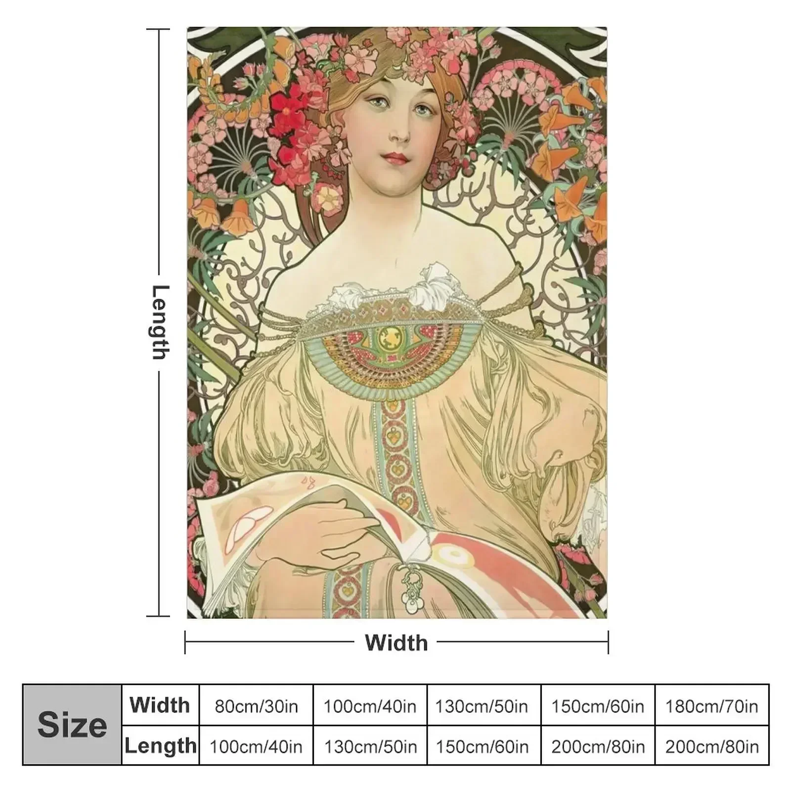 Devaneio - Alphonse Mucha 1897 Throw Blanket Bed Multi-Purpose For Baby Blankets Sofas Of Decoration Blankets