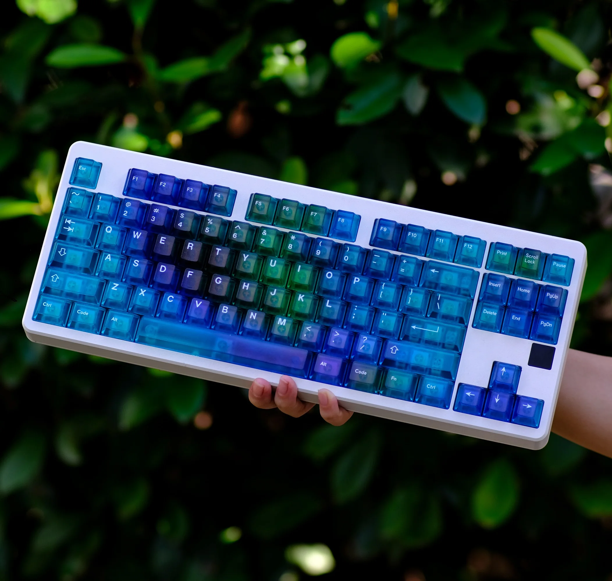 

Ocean Love Theme Keycap 122 key PC Fog-through Keycap Cherry profile keycaps for Mechanical Keyboard for Magnetic keyboard