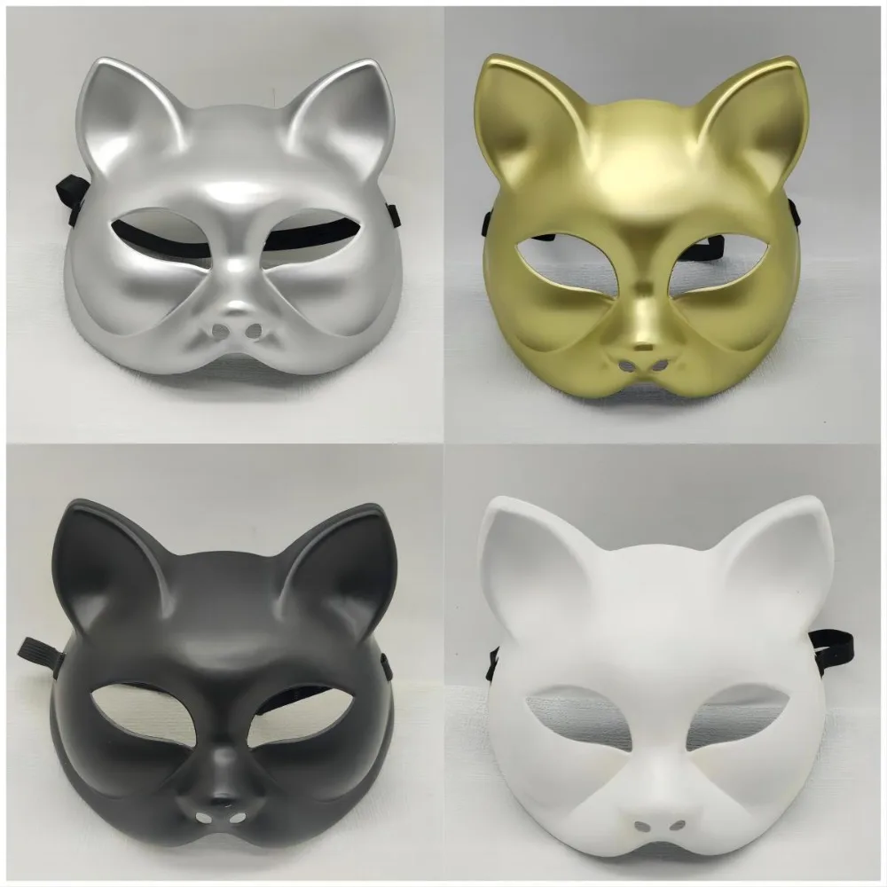 Prestaties Plastic Kat Half Gezichtsmasker Anime Masker Oogmasker Cosplay Masker Kostuum Rekwisieten Cosplay Kostuum Halloween Masker Mannen