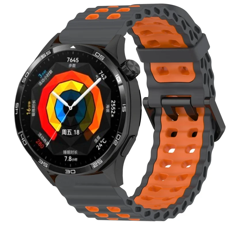 22mm Silicone Strap For Huawei GT 6 Pro GT6 GT5 GT5Pro GT4 GT3 2 2e 46mm Breathable Sports Band For Huawei Watch 5 4 3 Bracelet