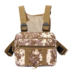 Men Molle Shoulder Bag Anti-Theft Oxford Molle Chest Packs Adjustable Multifunctional Portable Lightweight for Outdoor Camping