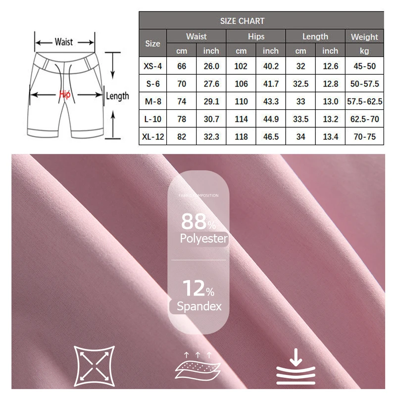 Damen Outdoor-Laufshorts Sommer High-Waist Yoga-Shorts 2-in-1 Gym-Shorts Sportbekleidung Schnelltrocknende Trainingskleidung für Frauen – Detail 1