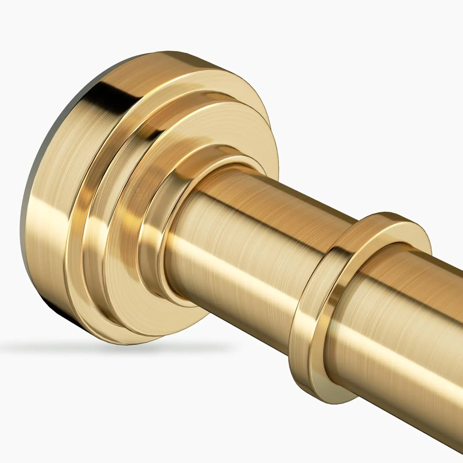 

Gold Tension Shower Curtain Rod 36-84 Inch(3-7ft) Never Rust No Drilling Non Slip Spring Tension Shower Rod, Heavy Duty Tensi