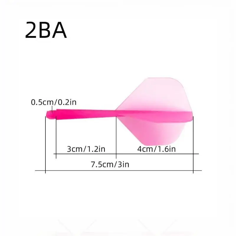 3 Stück 2BA Professionelle Dartpfeile 75% Transparent Leichtgewicht Anti-Drop L-Form Flügel für Bar-Wettkämpfe und Tägliche Übungen – Detail 13