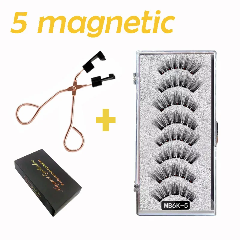 8pcs/1 pair 5Magnetic 3D False Eyelashes MBK Magnetic Eyelashes Fox-style natural eyelashes Magnetic Eyelashes