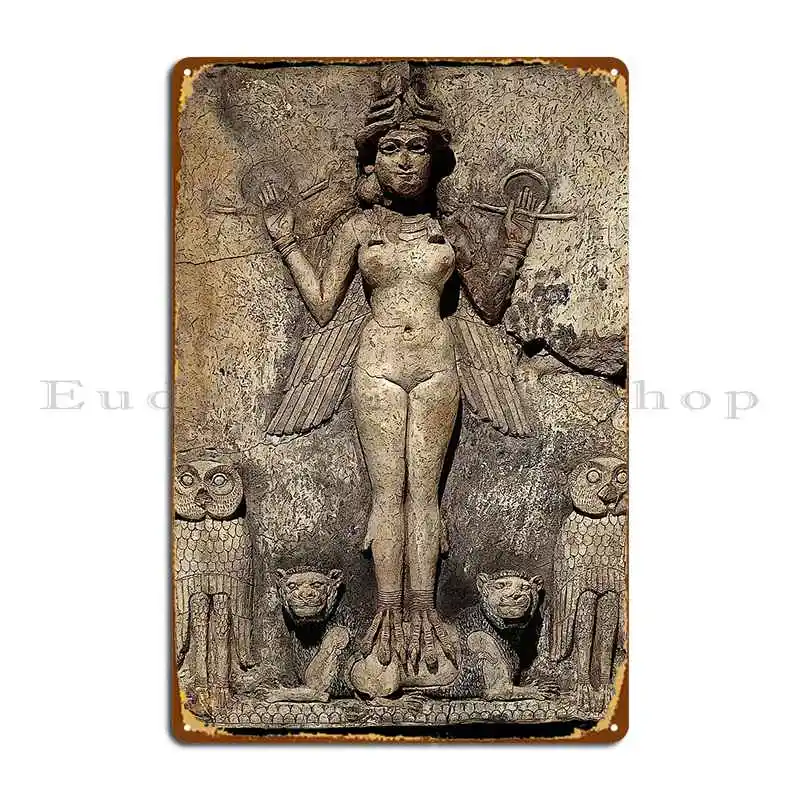 The Burney Relief Queen Of The Night 2 Metal Plaque Cinema Classic Bar Printed Design Tin Sign Poster