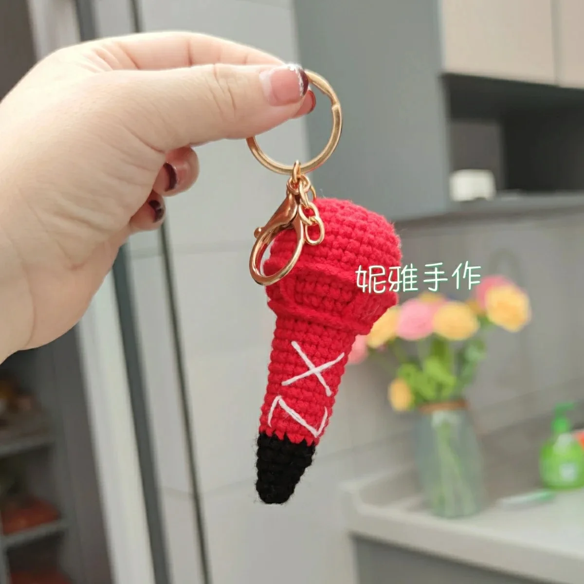 

2026 New [Finished] Xiao Zhan Wang Yibo Hand woven Cosplay Keychain Pendant Small Microphone