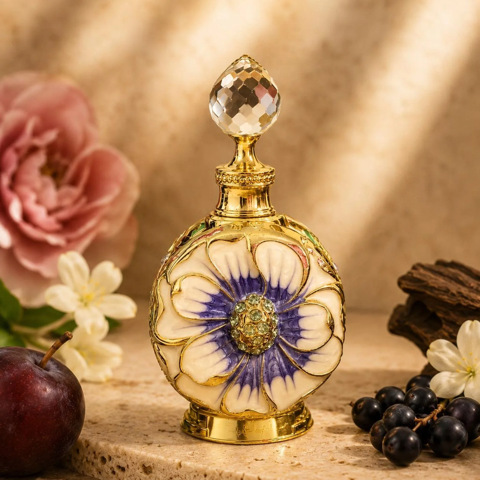 Luxury Elegant 1/2pcs 12ml High-Grade Metal Essential Oil Empty Bottle Enamel Glass Perfume Cosmetics Exquisite Attar Oil Dropper Bottle