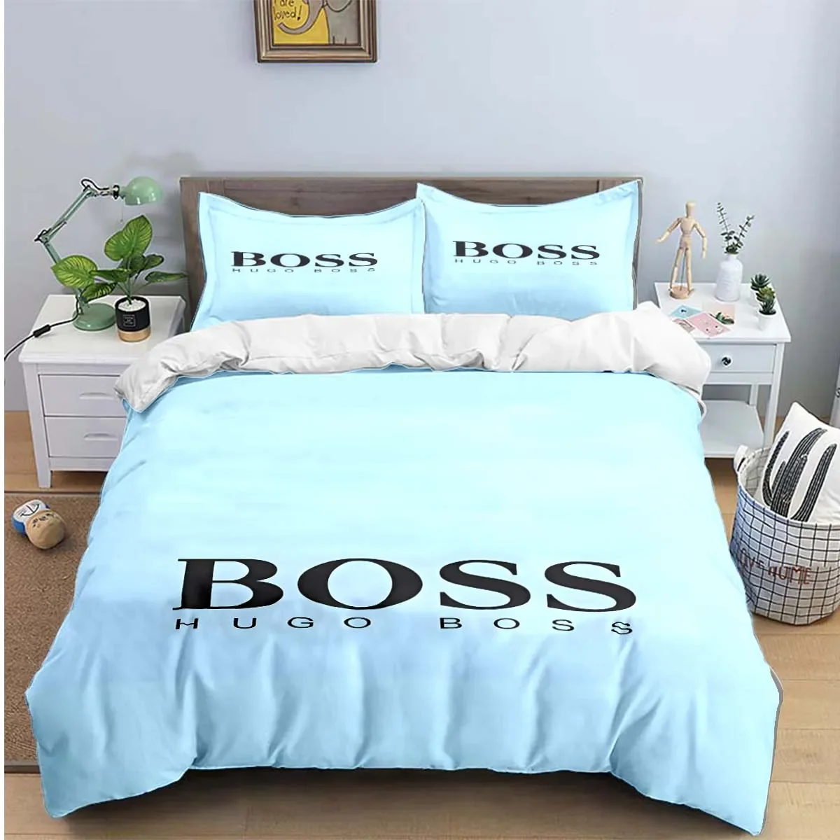 Fashion Exquisite Logo Digital Printing Bedding Set Duvet Cover Comforter Bed  Youth Kids Girl Boys Birthday Gift