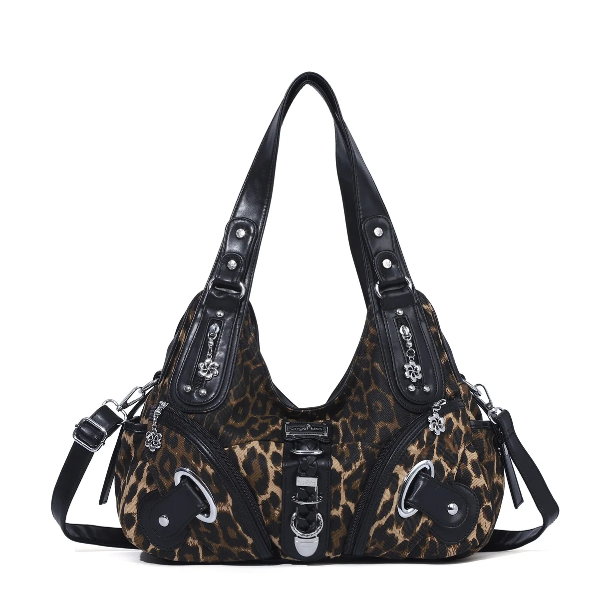 Angel Kiss Women's Fashion Shoulder Bag Large Top-Handle Satchel Dumpling Pack Multi-Pocket Coffee Shoulder Bag Purse image 3