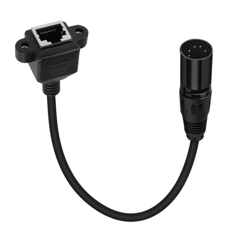 XLR5 5Pin Male Female to RJ45 Female Sound Cable for Sound Integration in Studio